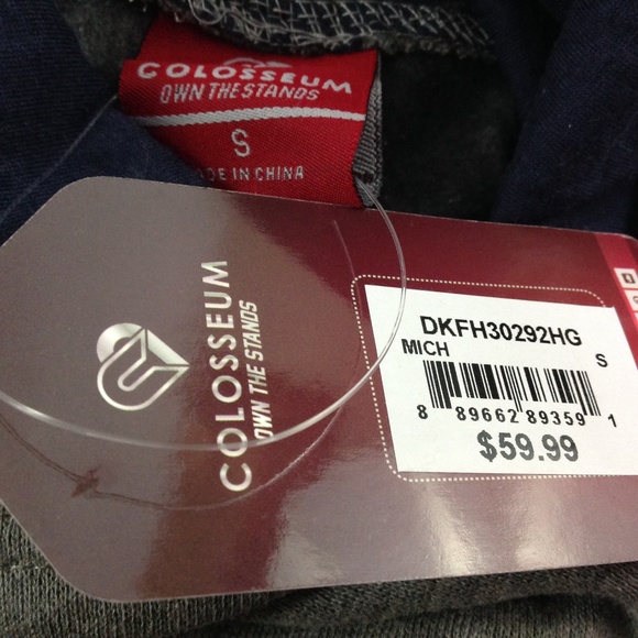 Michigan Women's Sweat Shirt Funnel Neck Size S - Picture 2 of 5